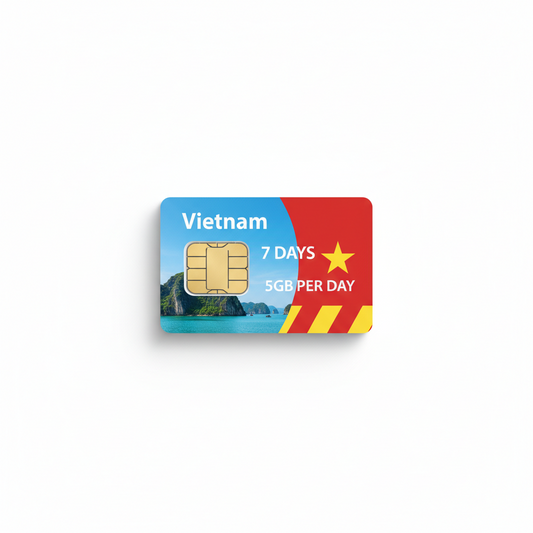 越南網卡 SIM｜電信實體網卡 7天每日5GB流量